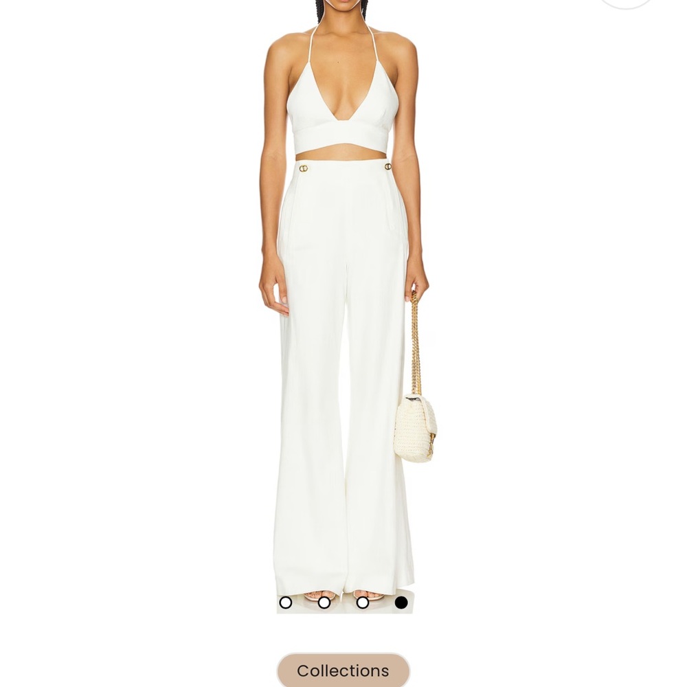 Elegant White Women's halter top